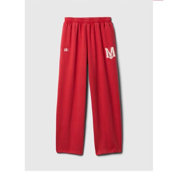 GAP x Disney Adult Extra Baggy Minnie Mouse Red Sweatpants Size Medium P NWT - Picture 1 of 5